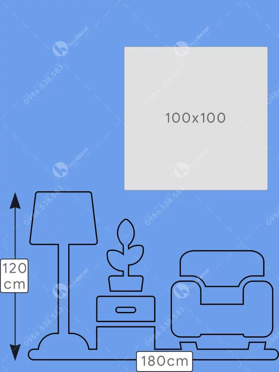 tranh treo tường kích thước 100x100