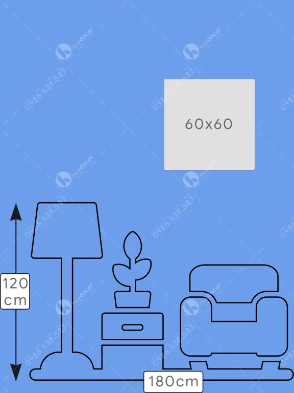 tranh treo tường kích thước 60x60