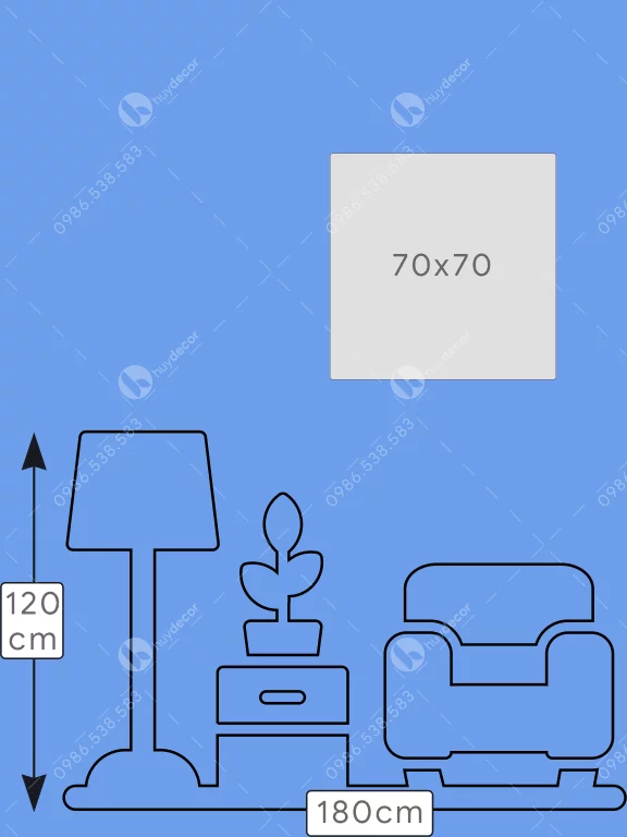 tranh treo tường kích thước 70x70
